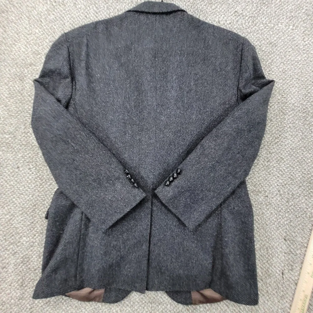 Bardstown Mens 42R Pure Wool Blazer Sport Coat Charcoal Gray Textured‎ 2 Button